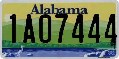 AL license plate 1AO7444