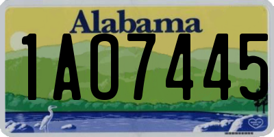 AL license plate 1AO7445
