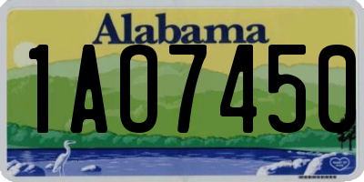 AL license plate 1AO7450