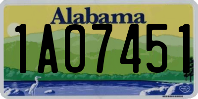 AL license plate 1AO7451