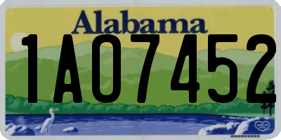 AL license plate 1AO7452