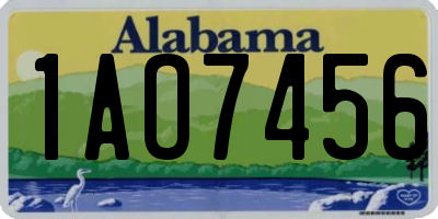 AL license plate 1AO7456