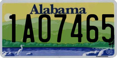 AL license plate 1AO7465