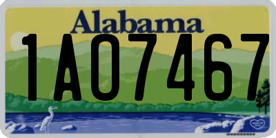 AL license plate 1AO7467