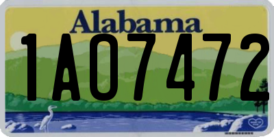AL license plate 1AO7472