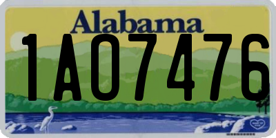 AL license plate 1AO7476