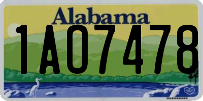 AL license plate 1AO7478