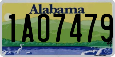 AL license plate 1AO7479