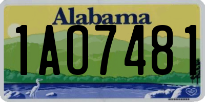 AL license plate 1AO7481