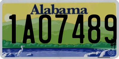 AL license plate 1AO7489
