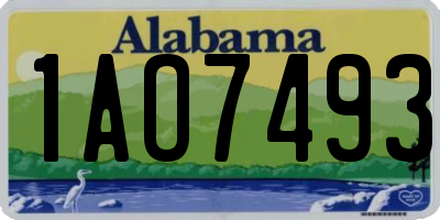 AL license plate 1AO7493