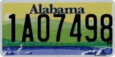 AL license plate 1AO7498