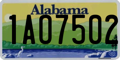 AL license plate 1AO7502
