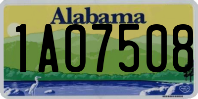 AL license plate 1AO7508