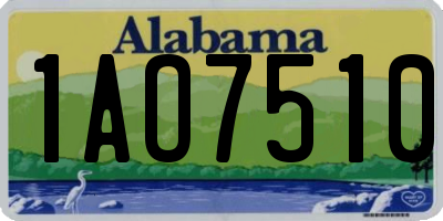 AL license plate 1AO7510