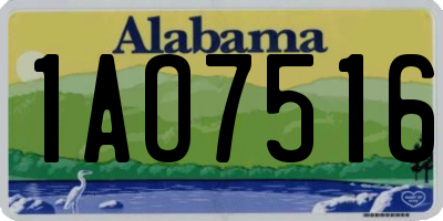AL license plate 1AO7516