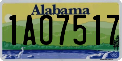 AL license plate 1AO7517