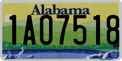 AL license plate 1AO7518
