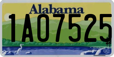 AL license plate 1AO7525