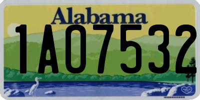 AL license plate 1AO7532