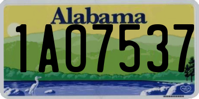 AL license plate 1AO7537