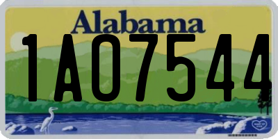 AL license plate 1AO7544