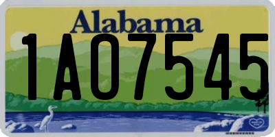 AL license plate 1AO7545
