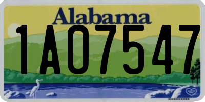 AL license plate 1AO7547