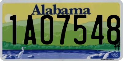 AL license plate 1AO7548
