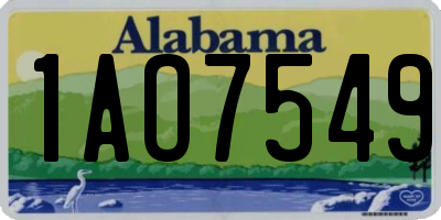 AL license plate 1AO7549