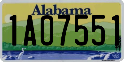 AL license plate 1AO7551
