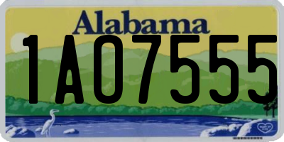 AL license plate 1AO7555