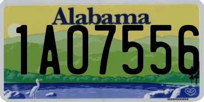 AL license plate 1AO7556