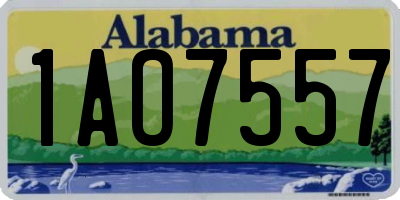 AL license plate 1AO7557
