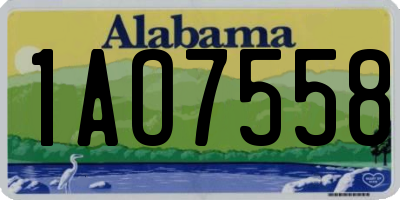 AL license plate 1AO7558