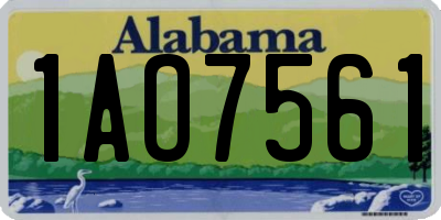 AL license plate 1AO7561