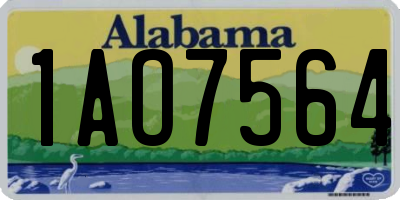 AL license plate 1AO7564
