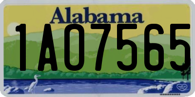 AL license plate 1AO7565
