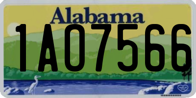 AL license plate 1AO7566