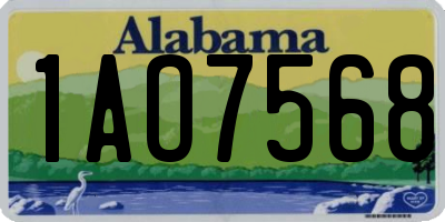AL license plate 1AO7568