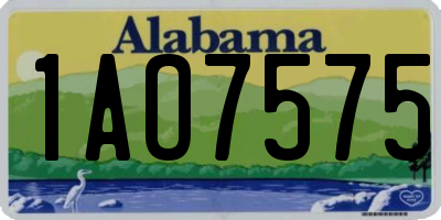 AL license plate 1AO7575