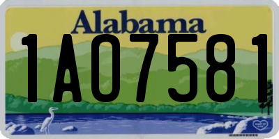 AL license plate 1AO7581