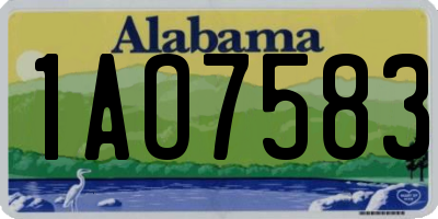 AL license plate 1AO7583