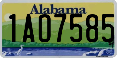 AL license plate 1AO7585