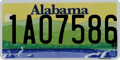 AL license plate 1AO7586