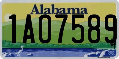 AL license plate 1AO7589
