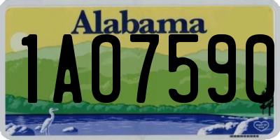 AL license plate 1AO7590