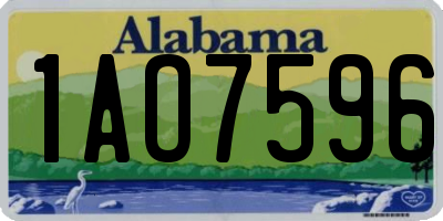 AL license plate 1AO7596