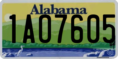 AL license plate 1AO7605
