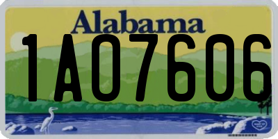 AL license plate 1AO7606